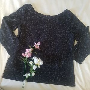 LAST CHANCE Black Marl Top
